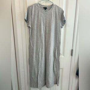 J Crew Gray Casual T-Shirt Midi Dress